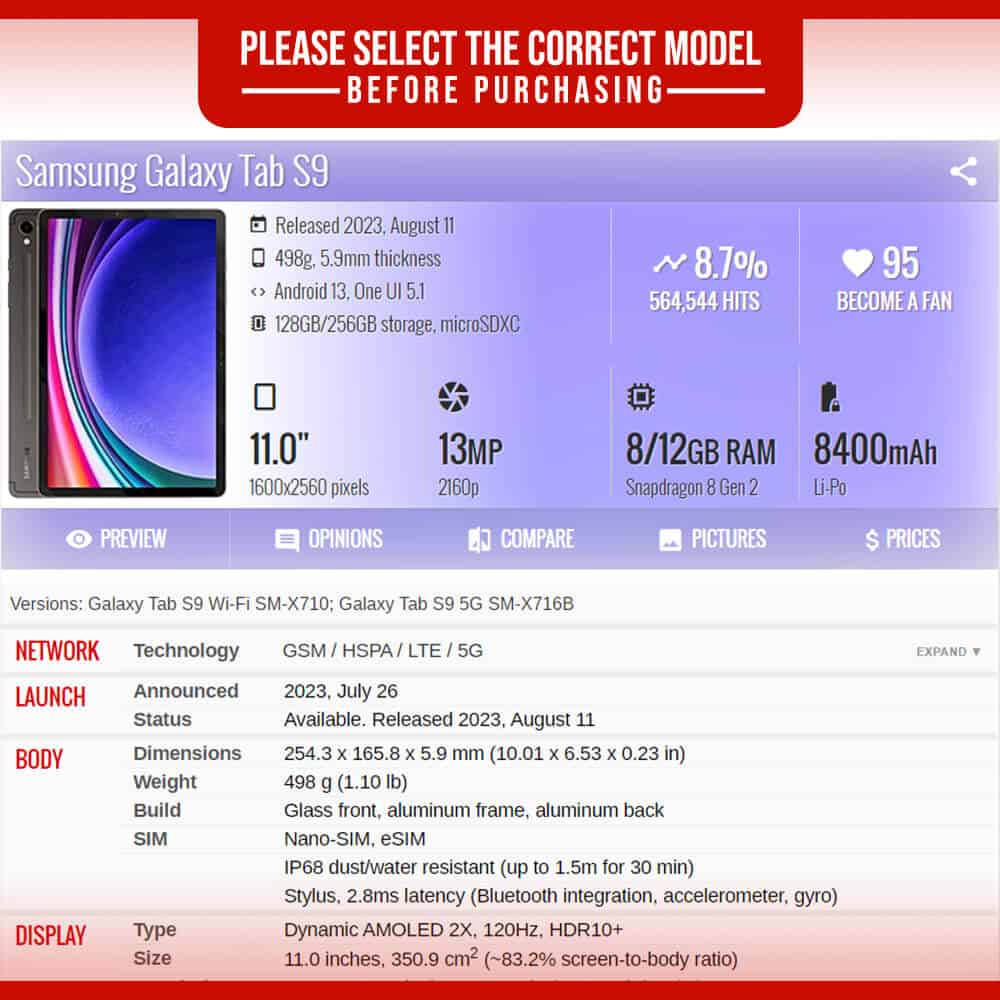 Samsung Galaxy Tab S9 /S9+ Plus Clear Case Shockproof Heavy Duty Gel Clear Air Cushion Cover Samsung Galaxy Tab S9 /S9+ Plus Clear Case Shockproof Heavy Duty Gel Clear Air Cushion Cover